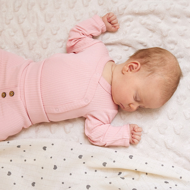 Боди с дълъг ръкав, цвят: Розов