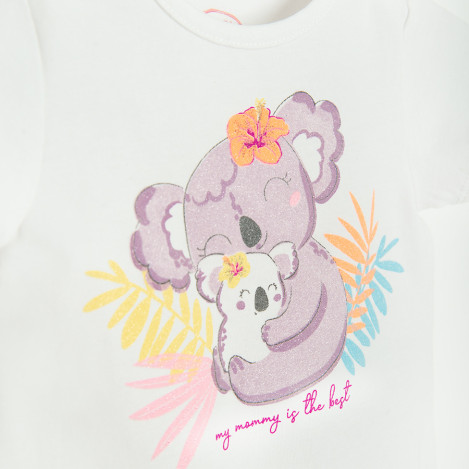 Боди с къс ръкав, цвят: Бял