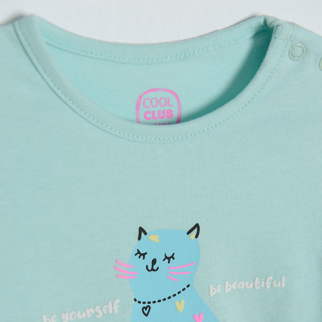 Боди с къс ръкав, цвят: Светло ментов