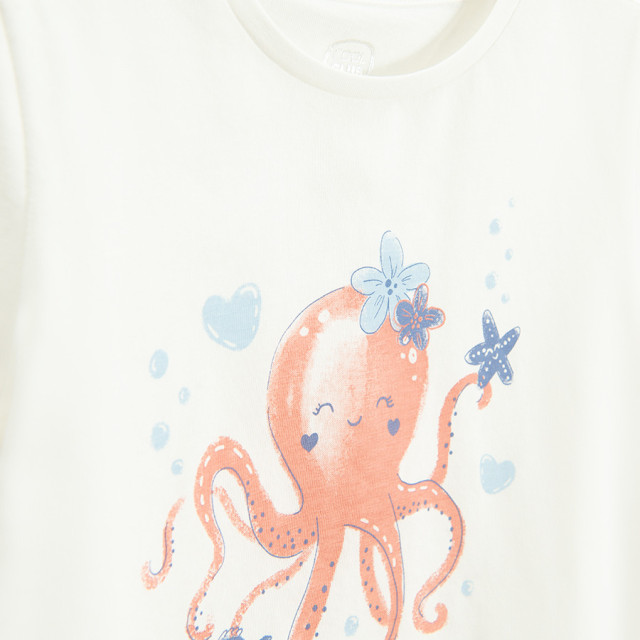 Тениска с къс ръкав, цвят: Бял