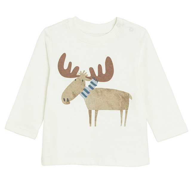 Тениска с дълъг ръкав, цвят: Бял