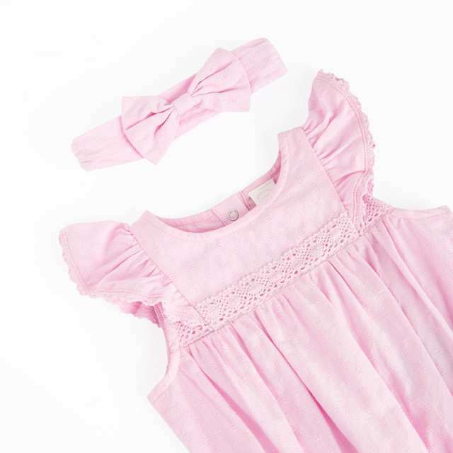 Боди с къс ръкав, цвят: Розов