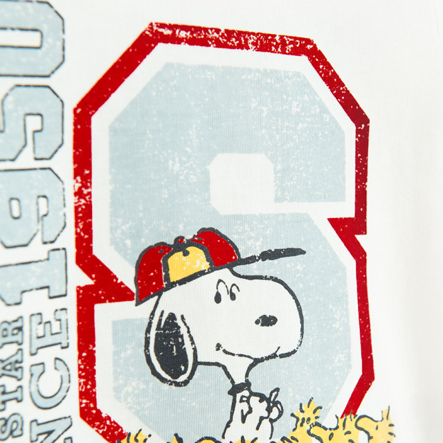 Тениска с къс ръкав PEANUTS, цвят: Бял