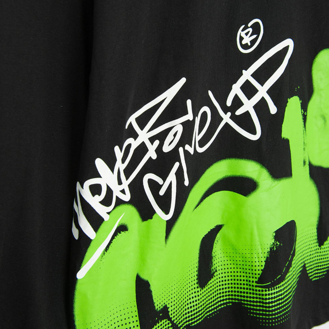 Тениска с дълъг ръкав, цвят: Черен