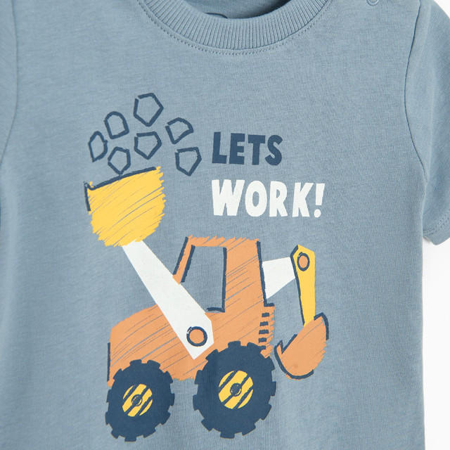 Тениска с къс ръкав, цвят: Син