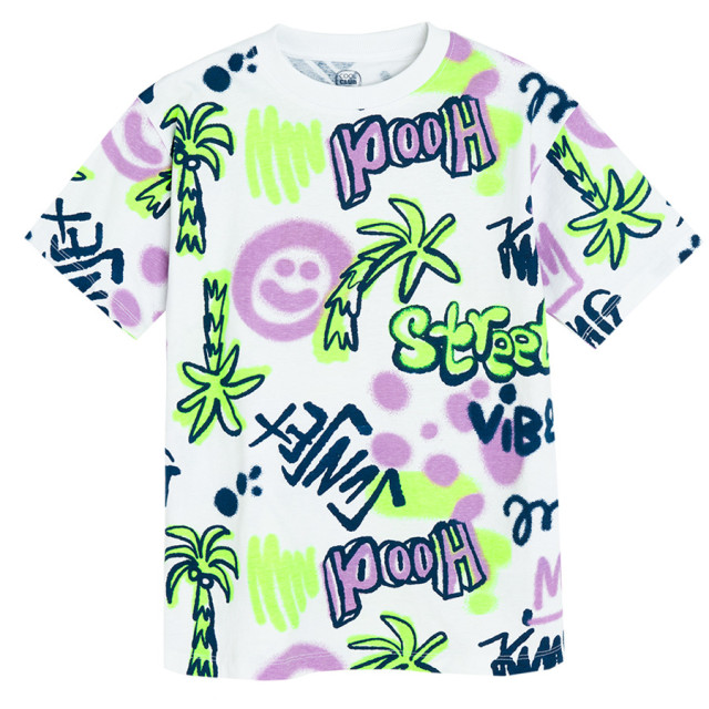 Тениска с къс ръкав, цвят: Бял