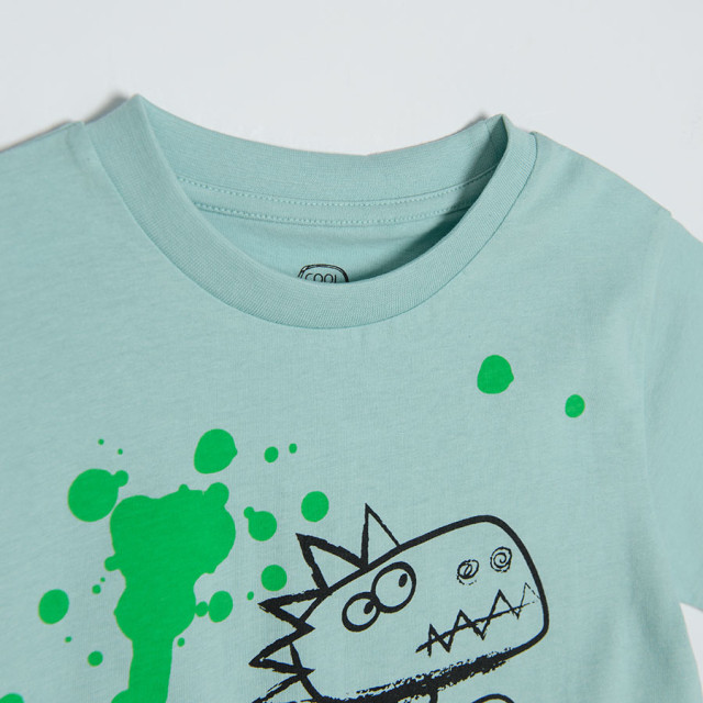 Тениска с къс ръкав, цвят: Светло ментов