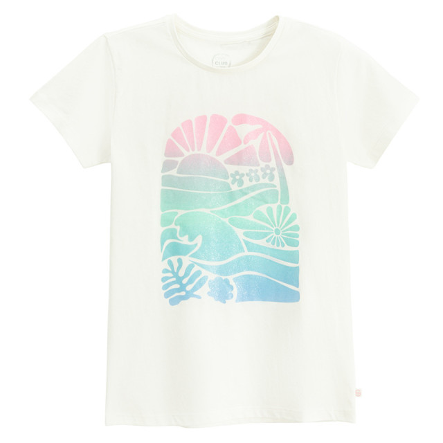 Тениска с къс ръкав, цвят: Бял