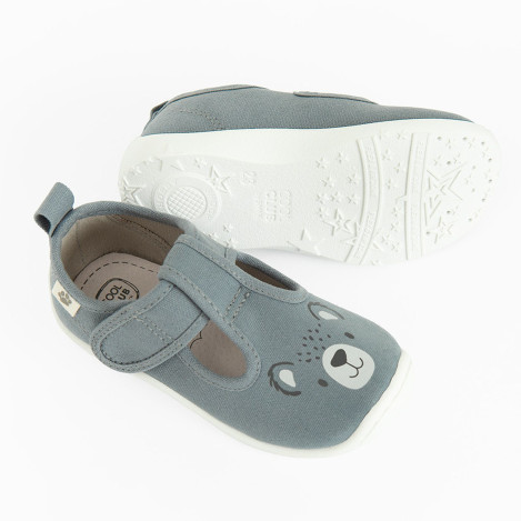 Пантофи, цвят: Сив