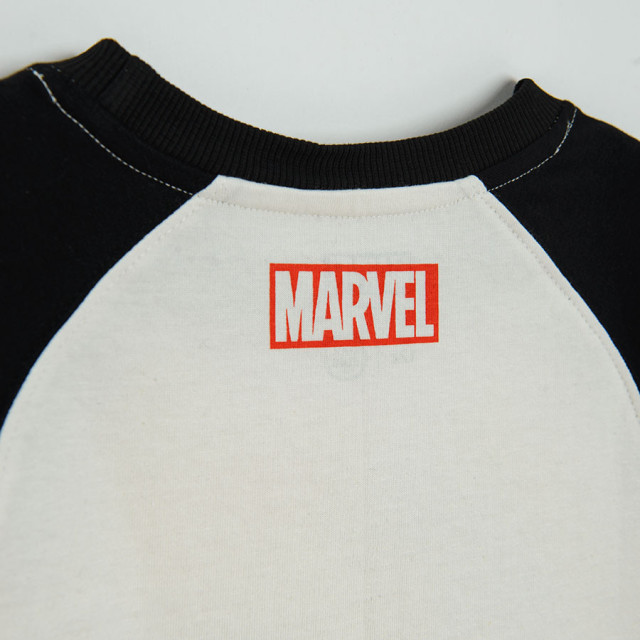 Блуза с дълъг ръкав MARVEL, цвят: Кремав