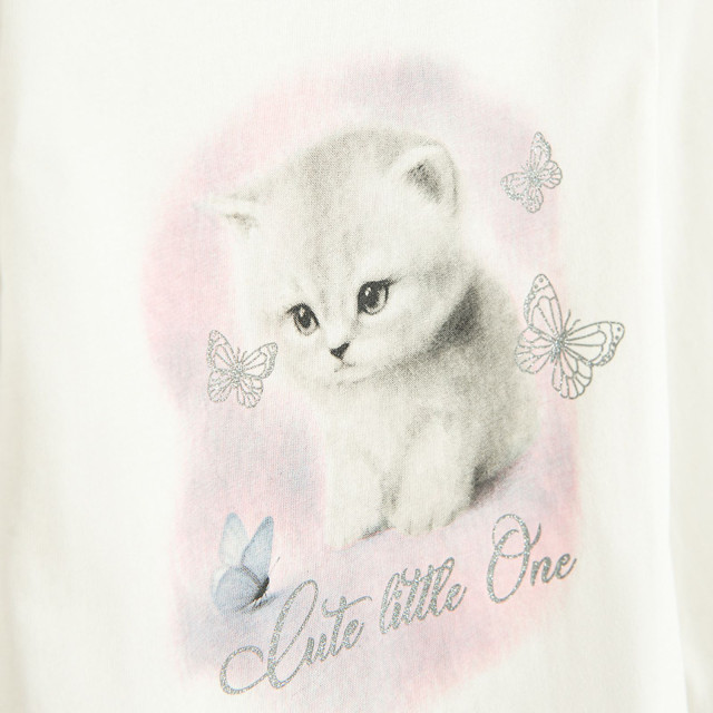 Тениска с дълъг ръкав, цвят: Бял