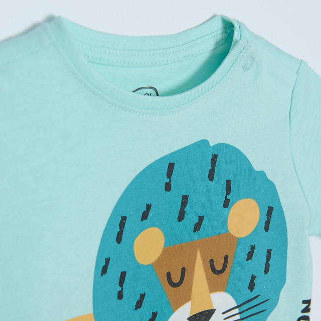 Тениска с къс ръкав, цвят: Светло ментов