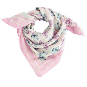 Шал LILO&STITCH, цвят: Бял