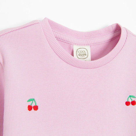 Тениска с дълъг ръкав, цвят: Розов