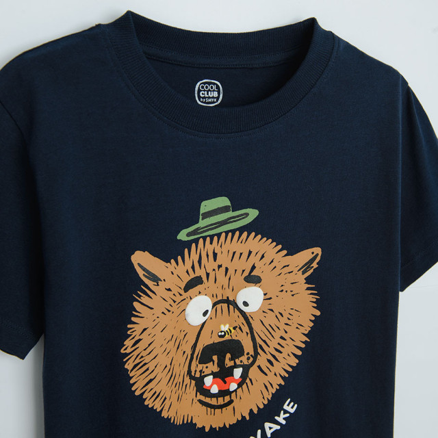 Тениска с къс ръкав, цвят: Морско син