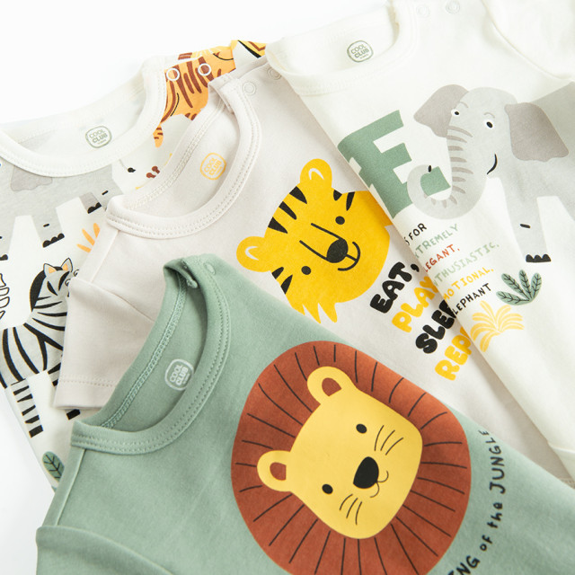 Боди с къс ръкав 4бр., цвят: Микс