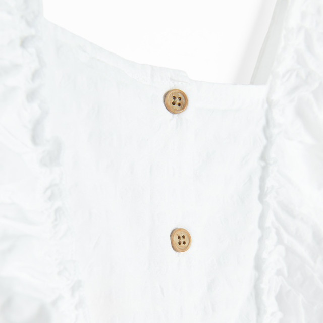 Рокля с къс ръкав, цвят: Бял