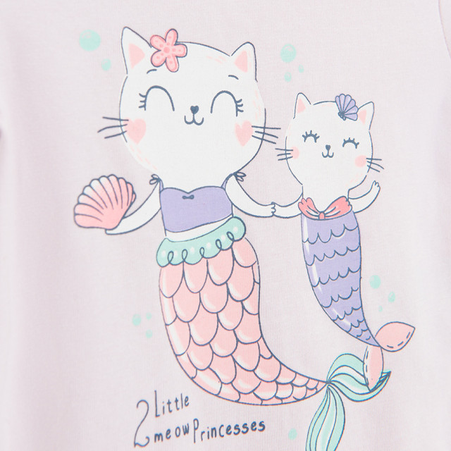 Боди с къс ръкав, цвят: Светло виолетов