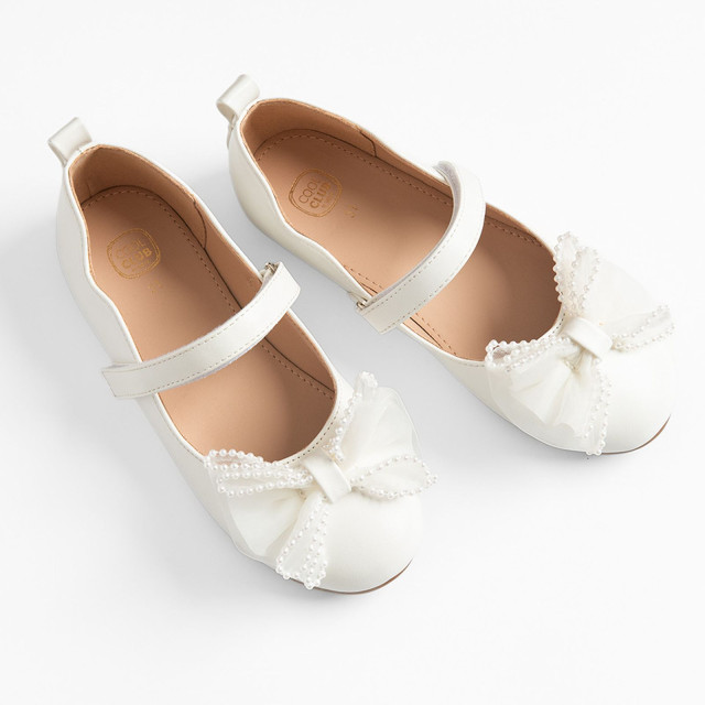 Балеринки, цвят: Бял