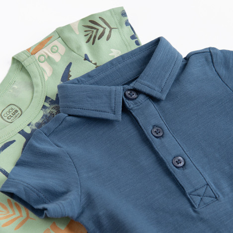 Боди с къс ръкав 2бр., цвят: Микс