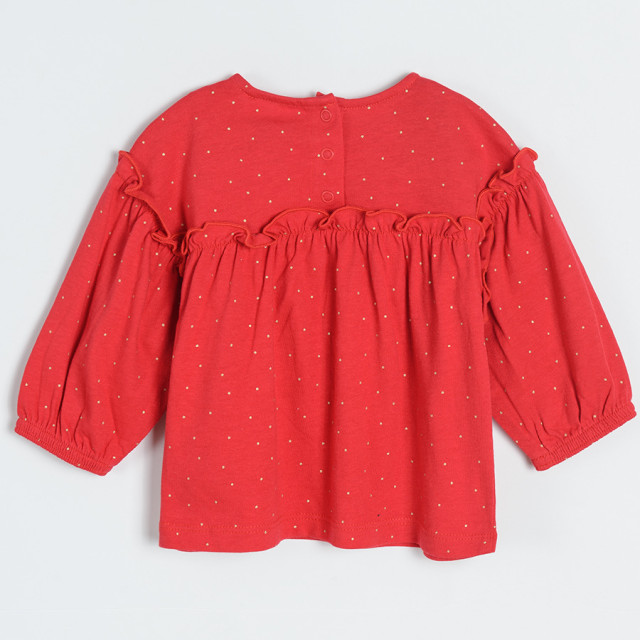 Блуза с дълъг ръкав, цвят: Червен