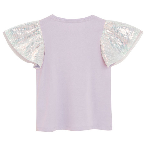 Блуза с къс ръкав, цвят: Виолетов