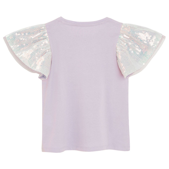 Блуза с къс ръкав, цвят: Виолетов