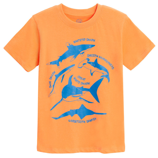 Тениска с къс ръкав, цвят: Оранжев