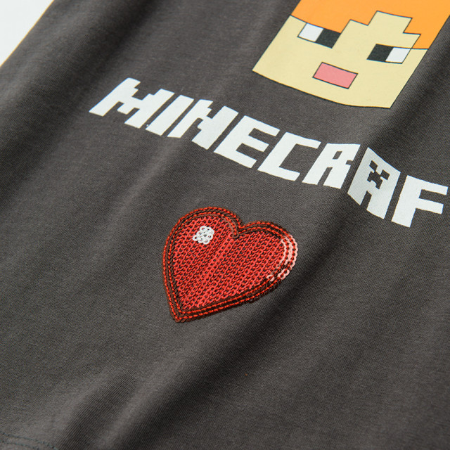 Блуза с къс ръкав MINECRAFT, цвят: Графит