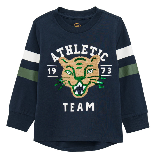 Тениска с дълъг ръкав, цвят: Морско син