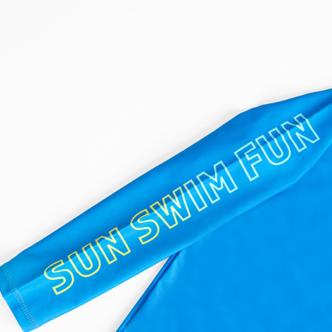 Плувна тениска дълъг ръкав, цвят: Син