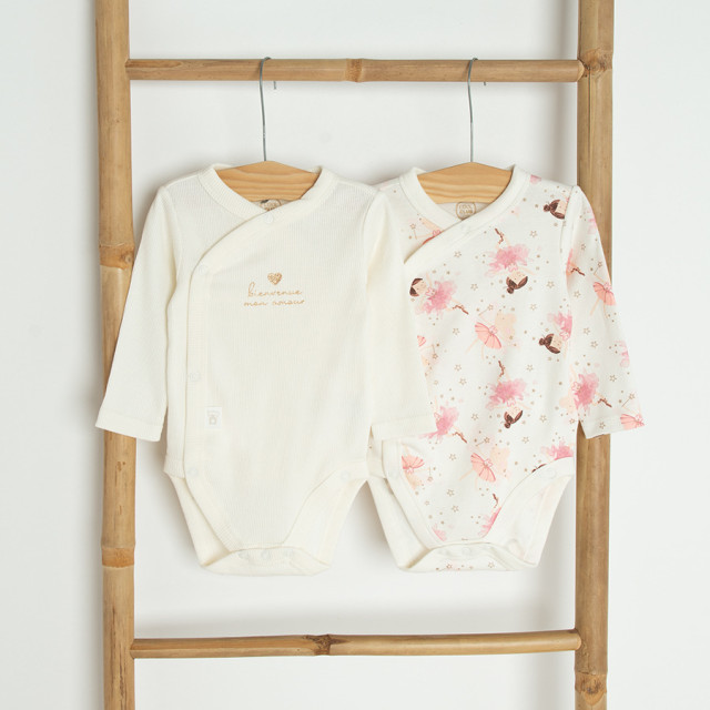 Боди с дълъг ръкав 2бр., цвят: Микс