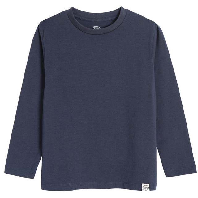 Тениска с дълъг ръкав, цвят: Тъмно син