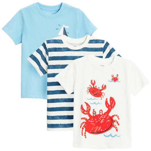 Тениска с къс ръкав 3бр., цвят: Микс