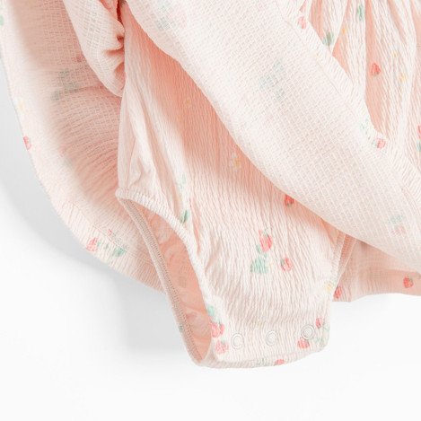 Боди с къс ръкав, цвят: Розов