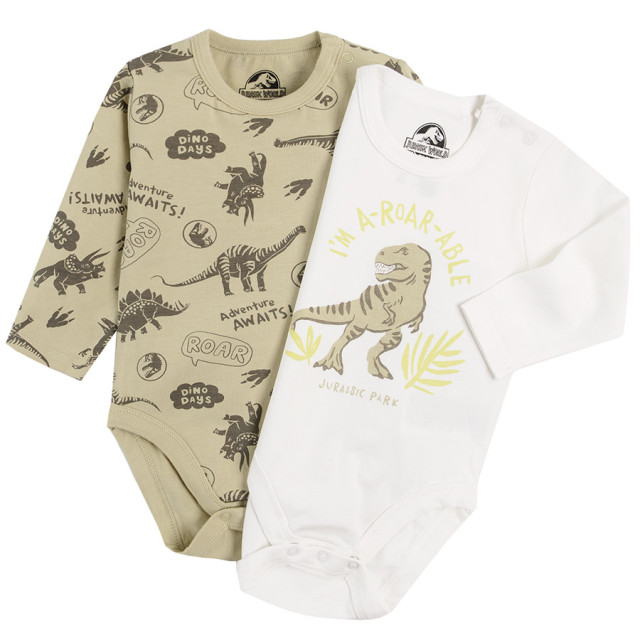 Боди с дълъг ръкав 2бр. JURASSIC WORLD, цвят: Микс
