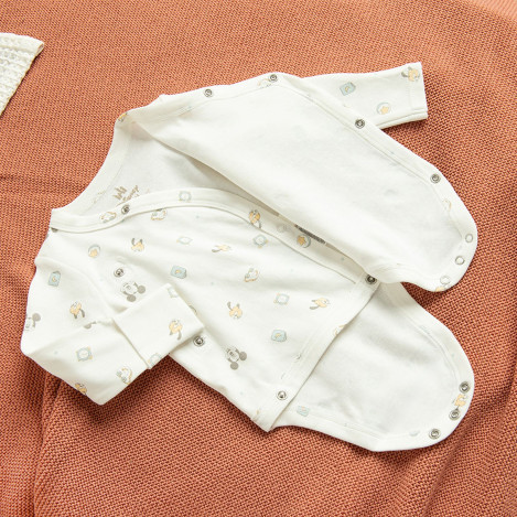 Боди с дълъг ръкав 2бр. MICKEY&FRIENDS, цвят: Бял