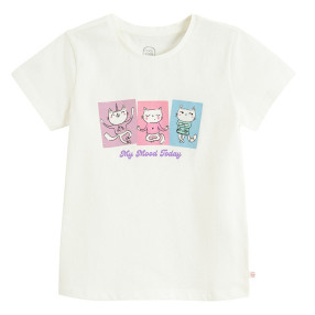 Тениска с къс ръкав, цвят: Бял