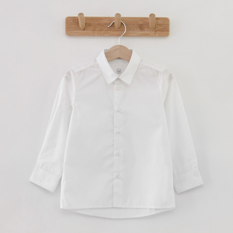 Риза с дълъг ръкав, цвят: Бял