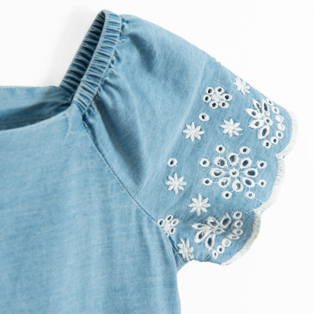 Рокля с къс ръкав, цвят: Син