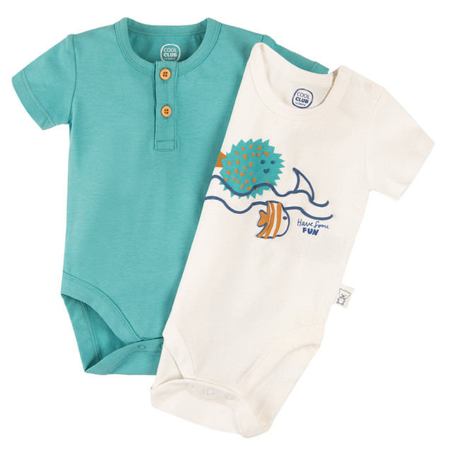 Боди с къс ръкав 2бр., цвят: Микс