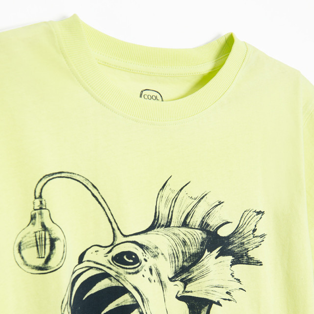 Тениска с къс ръкав, цвят: Жълт