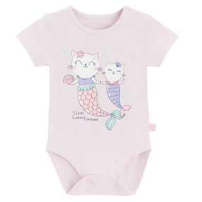 Боди с къс ръкав, цвят: Светло виолетов