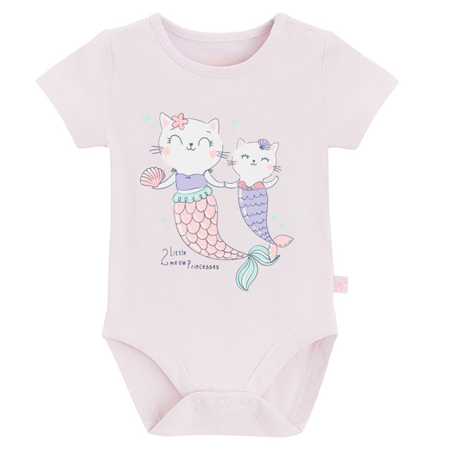 Боди с къс ръкав, цвят: Светло виолетов