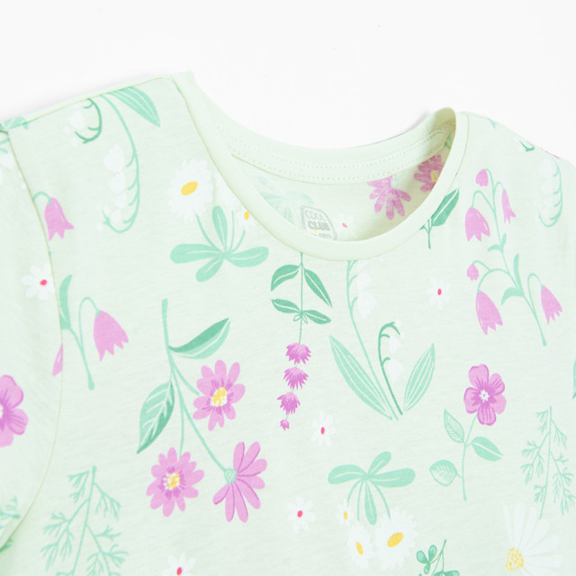 Рокля с къс ръкав, цвят: Зелен