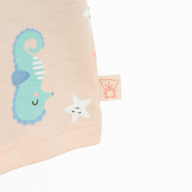 Тениска с къс ръкав, цвят: Светло розов