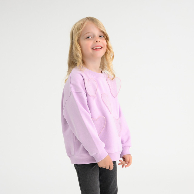 Блуза с дълъг ръкав, цвят: Виолетов