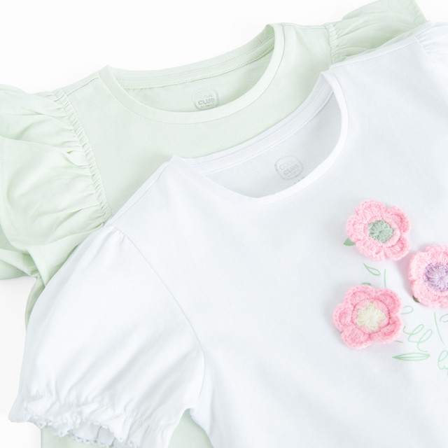 Блуза с къс ръкав 2бр., цвят: Микс