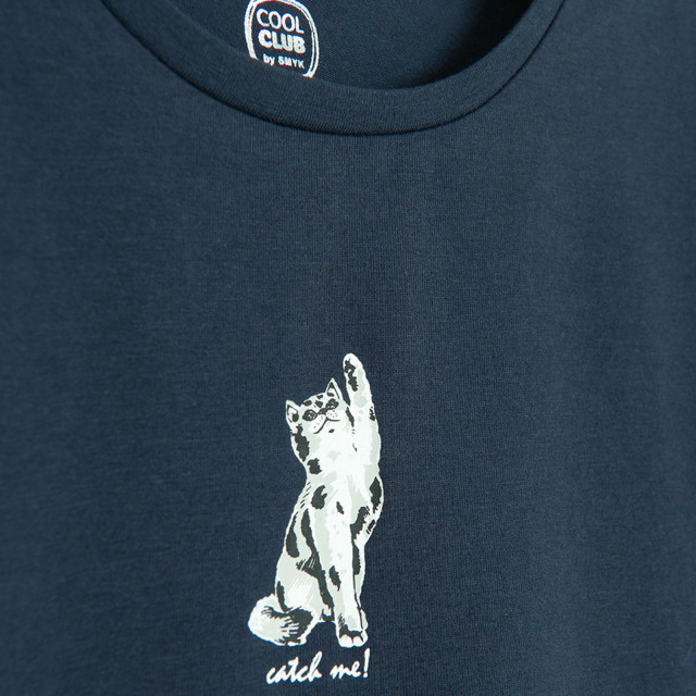 Тениска с къс ръкав, цвят: Син