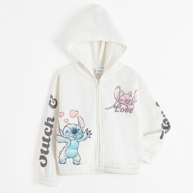 Суитчър LILO & STITCH, цвят: Бял